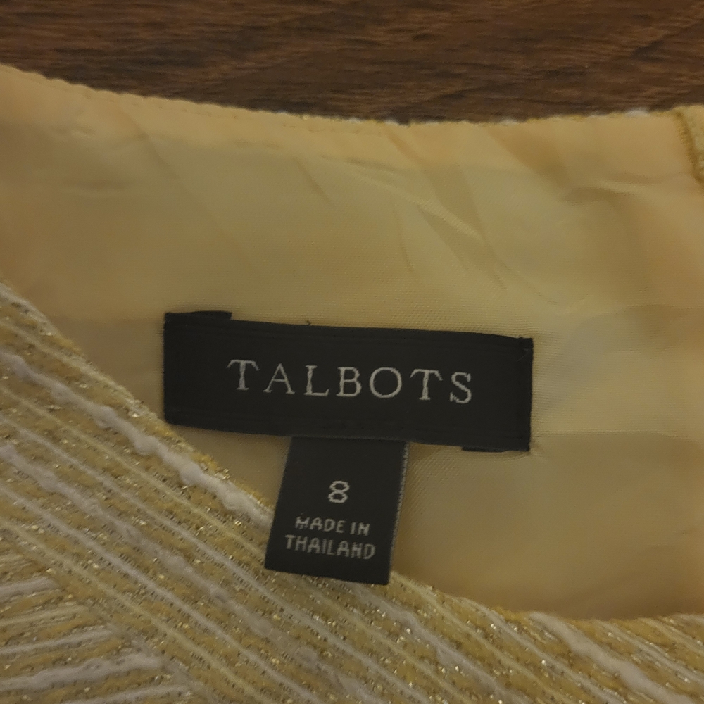 Talbots Asymmetrical Dress in Soft Yellow